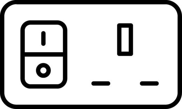 Single Power Socket vector