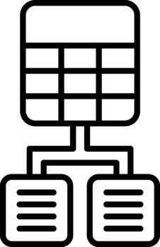 digital base de datos mesa vector