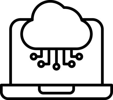 nube informática sistema vector