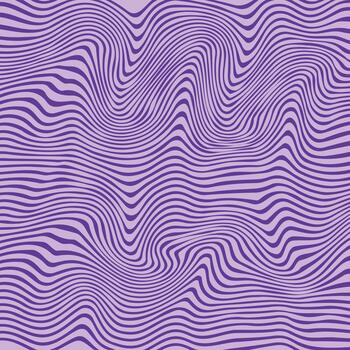 Abstract wavy lines pattern with a swirling effect in purple vector