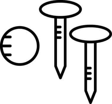 Sharp Iron Nails vector