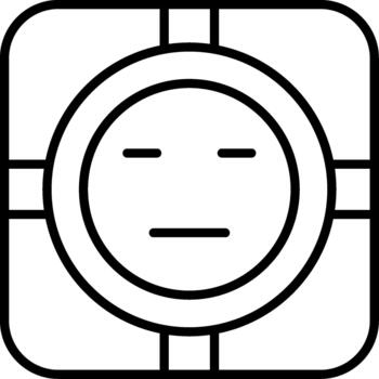 blanco inexpresivo cara vector