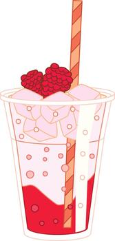 Raspberry Juice Soda vector