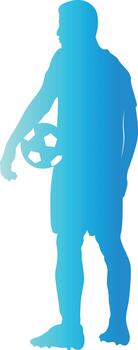 Silhouette of a Soccer Player in Colorful Design vector
