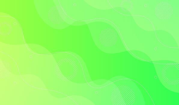 Bright green gradient background with smooth wave patterns. vector