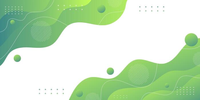 Abstract green wave design vector
