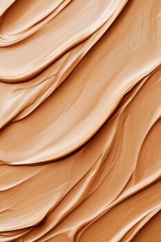 This close-up reveals an intricate texture of abstract oil paint, featuring warm neutral shades and dynamic, flowing forms that create visual depth photo