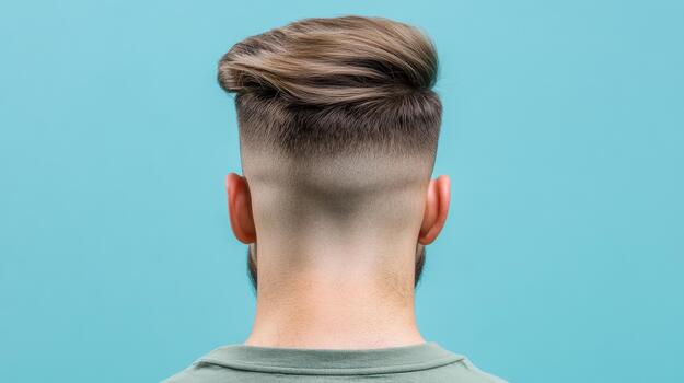 un hombre con afeitado cabeza foto