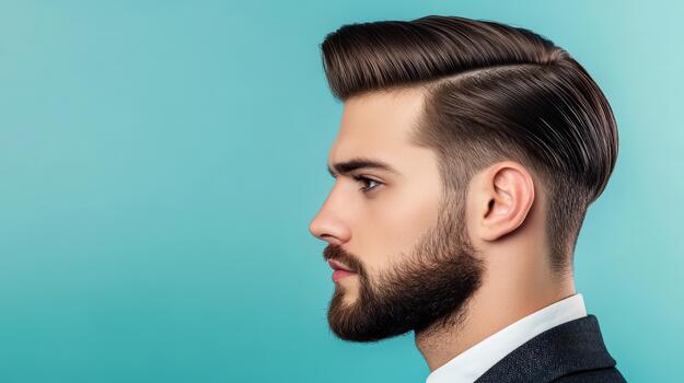 a man with a beard and a suit photo