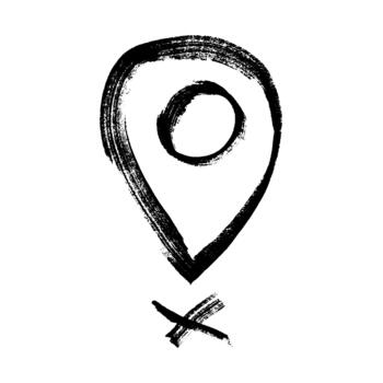 alfiler textura mano dibujado mapa alfiler mapa marcador puntero firmar GPS y cartografía herramientas ubicación alfiler símbolo determinar con precisión clipart en garabatear estilo soltero elemento para web, diseño vector