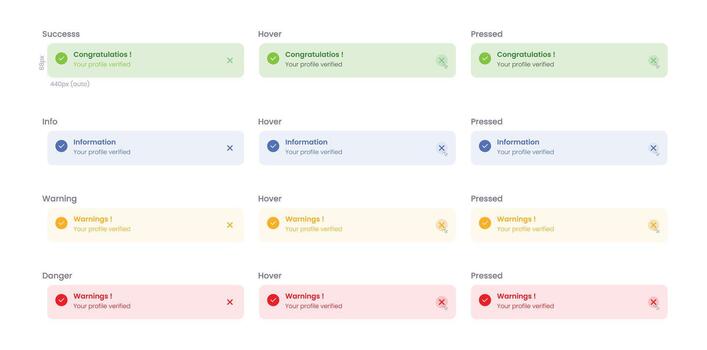 User Profile Verification Status Notifications illustration vector