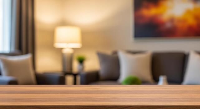 Warm inviting living room scene with cozy seating and soft lighting creating a tranquil atmosphere for relaxation and comfort photo