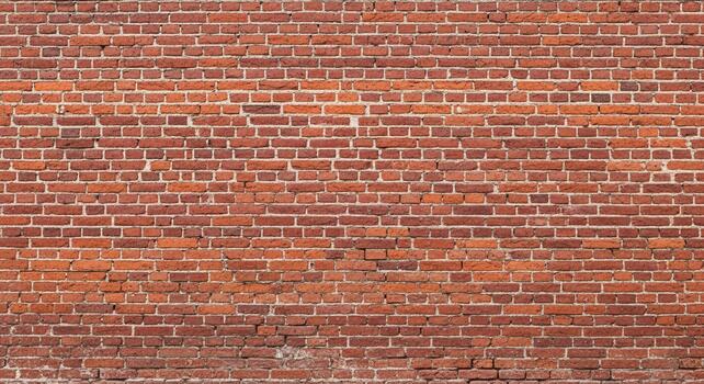 Authentic weathered red brick wall texture provides a rustic, timeless backdrop for any design project needing character and depth. photo