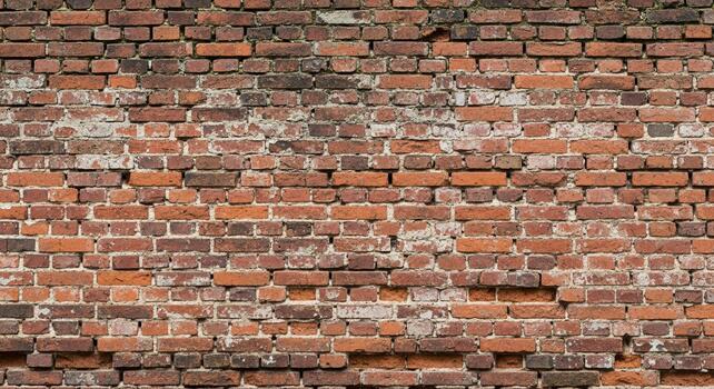 Weathered red brick wall texture offers rustic charm and urban grunge for your next creative project, adding depth and character instantly. photo