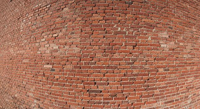 Captivating rustic red brick wall texture creating a sense of enduring history and authentic urban charm for your projects photo