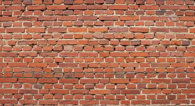 Rustic weathered red brick wall texture background providing authentic architectural detail for design projects photo