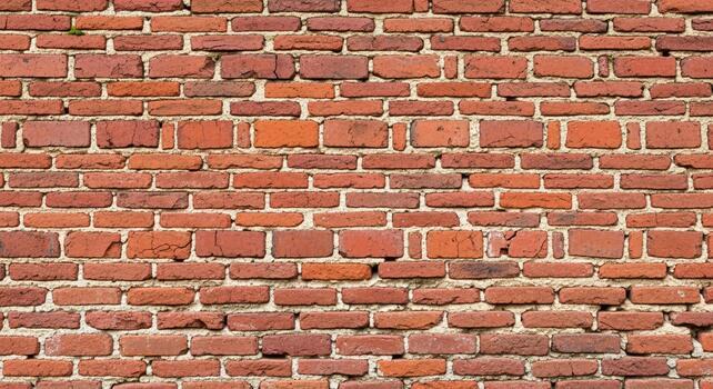 Rich textured red brick wall providing a warm, rustic background for architectural and design projects photo