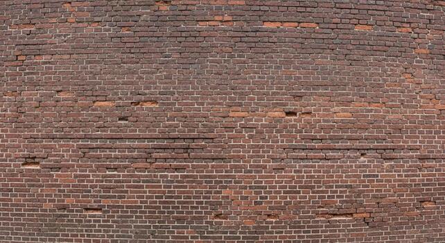 Rustic brick wall background with weathered texture offers warmth and depth for architectural renders and unique design projects photo