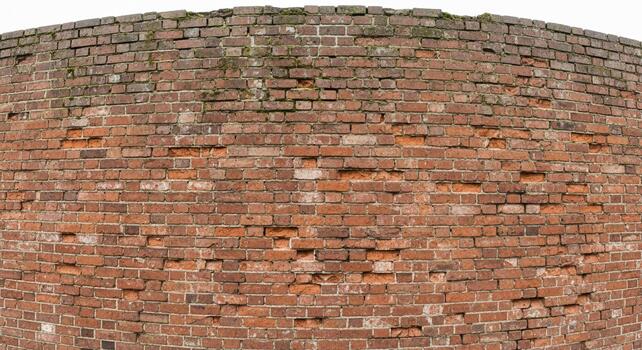 Rustic aged brick wall texture creates a vintage aesthetic, perfect for backgrounds and adding timeless character to designs photo