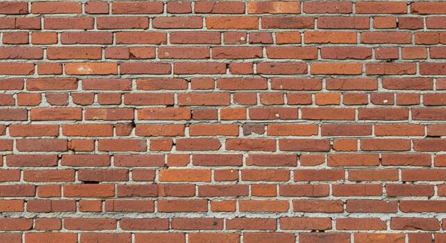 clásico rojo ladrillo pared creando un rústico textura ideal para antecedentes en construcción, arquitectura, y diseño proyectos foto
