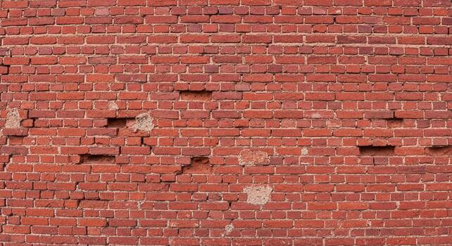 Stunning red brick wall background with weathered texture perfect for rustic designs and urban backdrops in your next creative project photo