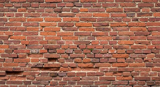 Rustic brick wall background with authentic texture and weathered charm for vintage designs and construction projects needing character photo