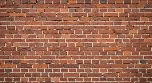 Textured weathered red brick wall surface provides a rustic backdrop for urban design projects and architectural concepts photo