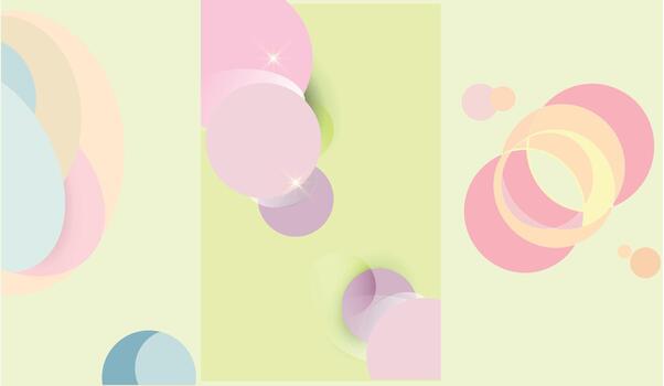 Minimal Pastel Abstract Background with Soft Gradient Circles vector