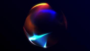 looping vibrerande sfär animering med färgrik lysande lutning och mjuk rörelse. perfekt för sci-fi bakgrunder, trogen bilder, och abstrakt energi projekt. video