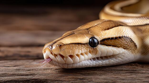 A close up of a snake with its mouth open photo