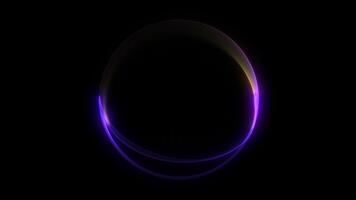 Looping minimal purple fractal sphere with neon gradients, smooth glowing edges and elegant fluid motion. Futuristic abstract animation with clean digital energy flow. video
