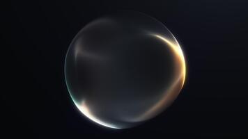 looping pendenza sfera con morbido grigio e arancia illuminazione riflessi la creazione di un' liscio minimo futuristico movimento design. video