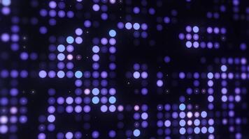 Abstract glowing halftone blue and purple circle animation. Futuristic tech pattern with luminous dots and smooth motion in seamless 4K loop. Elegant digital light design. video