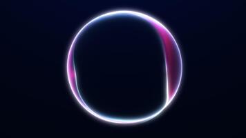 looping flytande sfär med lutning färger skiftande mellan rosa, blå, och grön, skapande mjuk lysande vätska rörelse med trogen ljus. video