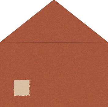 Rustic Paper Open Envelope vector