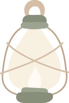 Rustic Lantern with Soft Glow vector