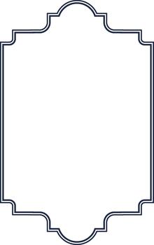 Ornate Rectangular Frame Outline vector