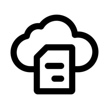 archivo nube profesional línea icono. moderno mínimo ilustración representando nube almacenamiento, digital archivo gestión, y en línea datos acceso. vector