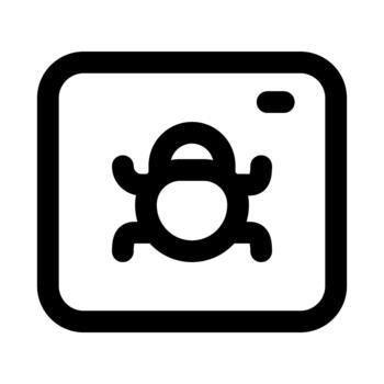 Bug Professional Line Icon. Modern illustration representing software errors, debugging, and digital issue tracking. vector