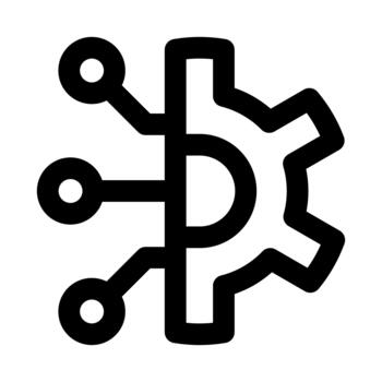 Digital Transformation Professional Line Icon. Modern illustration representing innovation, technology upgrade, and business digitalization. vector