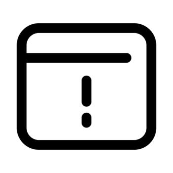 Calendar Exclamation Professional Line Icon. Modern minimal illustration representing important dates, alerts, and schedule notifications. vector