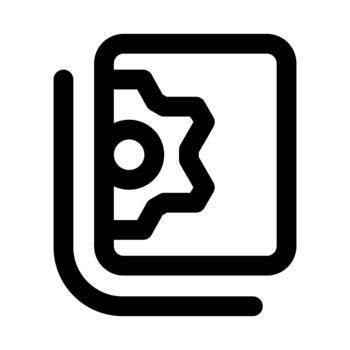 documento ajuste profesional línea icono. moderno ilustración representando archivo configuración, documento gestión, vector