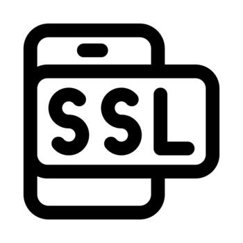 SSL Certificate Professional Line Icon Set. Modern illustrations representing website security, encryption, privacy, and digital trust. vector