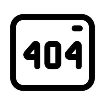 Error 404 Professional Line Icon. Modern illustration representing webpage not found, broken links, and digital navigation errors. vector