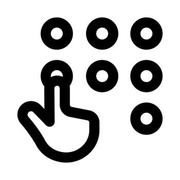 Enter Pin Code Password Professional Line Icon. Modern illustration representing secure access, digital authentication, and protected login input. vector