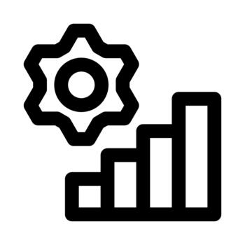 actuación profesional línea icono. moderno mínimo ilustración representando eficiencia, productividad, y sistema mejoramiento métrica. vector