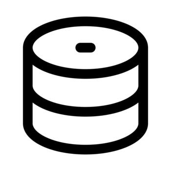 base de datos servidor profesional línea icono. moderno ilustración representando datos almacenamiento, backend sistemas, y seguro digital infraestructura. vector