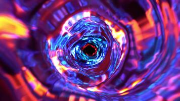 omvänd roterad Plats ny färgad vj slinga bakgrund tunnel video