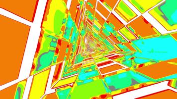 triangel roterad speglad falsk färgad vj tunnel slinga video