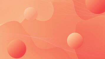astratto sfondo con pesca colore pendenza e galleggiante sfere nel morbido messa a fuoco design stile video